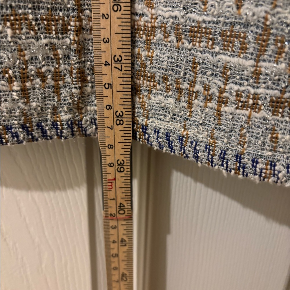 Kate & Lily Tweed Midi Dress in Cream, Gold and Blue Size 4 - Picture 9 of 9